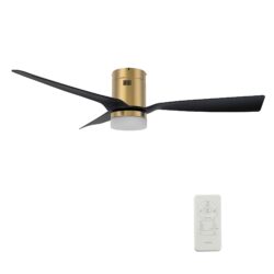 Spezia 48-inch Indoor/Damp Rated Outdoor Smart Ceiling Fan, Dimmable LED Light Kit & Remote Control, Works with Google Assistant, Amazon Alexa, and Siri Shortcuts.