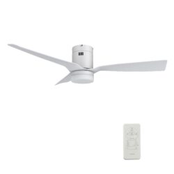 Spezia 48-inch Indoor/Damp Rated Outdoor Smart Ceiling Fan, Dimmable LED Light Kit & Remote Control, Works with Google Assistant, Amazon Alexa, and Siri Shortcuts.