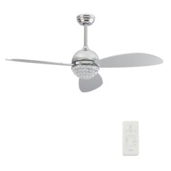 Coren 48'' Smart Ceiling Fan with Remote, Light Kit Included，Works with Google Assistant and Amazon Alexa,Siri Shortcut.