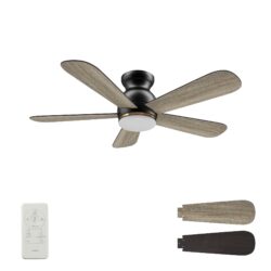 Dubois 48'' Smart Ceiling Fan with Remote, Light Kit Included，Works with Google Assistant and Amazon Alexa,Siri Shortcut.