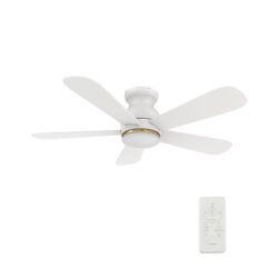 Dubois 48'' Smart Ceiling Fan with Remote, Light Kit Included，Works with Google Assistant and Amazon Alexa,Siri Shortcut.