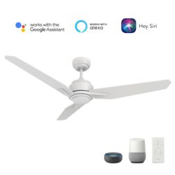 Tracer 52'' Smart Ceiling Fan with Remote, Light Kit Included，Works with Google Assistant and Amazon Alexa,Siri Shortcut.