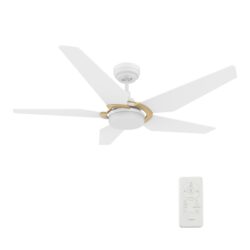 Woodrow 52-inch Smart Ceiling Fan with Remote, Light Kit Included, Works with Google Assistant, Amazon Alexa, and Siri Shortcuts.