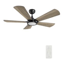 Winston 52-inch Smart Ceiling Fan with Remote, Light Kit Included, Works with Google Assistant, Amazon Alexa, and Siri Shortcuts.