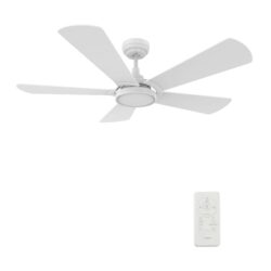 Winston 52-inch Smart Ceiling Fan with Remote, Light Kit Included, Works with Google Assistant, Amazon Alexa, and Siri Shortcuts.