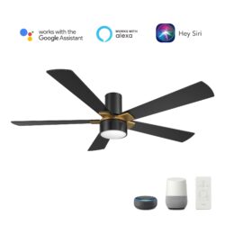 Wichita 52" Smart Ceiling Fan with Remote, Light Kit Included，Works with Google Assistant and Amazon Alexa,Siri Shortcut.