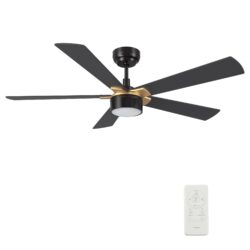 Stockton 52'' Smart Ceiling Fan with Remote, Light Kit Included，Works with Google Assistant and Amazon Alexa,Siri Shortcut.