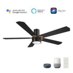 Tampa 52" Smart Ceiling Fan with Remote, Light Kit Included，Works with Google Assistant and Amazon Alexa,Siri Shortcut.