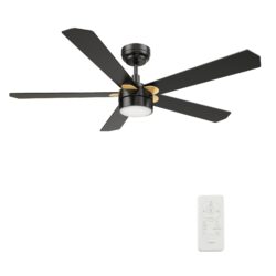 Tarrasa 52'' Smart Ceiling Fan with Remote, Light Kit Included，Works with Google Assistant and Amazon Alexa,Siri Shortcut.