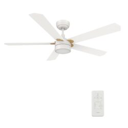 Tarrasa 52'' Smart Ceiling Fan with Remote, Light Kit Included，Works with Google Assistant and Amazon Alexa,Siri Shortcut.