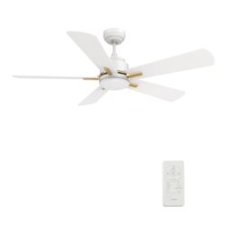 Olinda 52'' Smart Ceiling Fan with Remote, Light Kit Included，Works with Google Assistant and Amazon Alexa,Siri Shortcut.