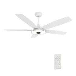Journey 52-inch Indoor/Outdoor Smart Ceiling Fan, Dimmable LED Light Kit & Remote Control, Works with Google Assistant, Amazon Alexa, and Siri Shortcuts.