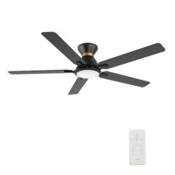 Espear 52'' Smart Ceiling Fan with Remote, Light Kit Included, Works with Google Assistant, Amazon Alexa, and Siri Shortcuts.
