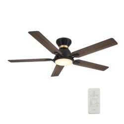 Espear 52-inch Smart Ceiling Fan with Remote, Light Kit Included, Works with Google Assistant, Amazon Alexa, and Siri Shortcuts.
