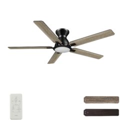 Espear 52-inch Smart Ceiling Fan with Remote, Light Kit Included, Works with Google Assistant, Amazon Alexa, and Siri Shortcuts.