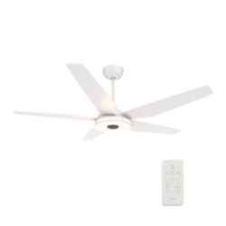 Elira 52-inch Indoor/Outdoor Smart Ceiling Fan, Dimmable LED Light Kit & Remote Control, Works with Google Assistant, Amazon Alexa, and Siri Shortcuts.