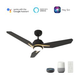 Tracer 56-inch Smart Ceiling Fan with Remote, Light Kit Included, Works with Google Assistant, Amazon Alexa, and Siri Shortcuts.