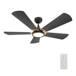 Winston 56-inch Smart Ceiling Fan with Remote, Light Kit Included, Works with Google Assistant, Amazon Alexa, and Siri Shortcuts.