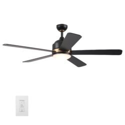 Simoy 52-inch Indoor Smart Ceiling Fan with LED Light Kit and Wall Control, Works with Google Assistant, Amazon Alexa, and Siri Shortcuts.