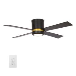 Arlington 52-inch Smart Ceiling Fan with wall control, Light Kit Included, Works with Google Assistant, Amazon Alexa, and Siri Shortcuts.