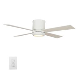 Arlington 52-inch Smart Ceiling Fan with wall control, Light Kit Included, Works with Google Assistant, Amazon Alexa, and Siri Shortcuts.