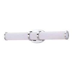 Kendall Lighting 24" LED Vanity Light Chrome Finish Dimmable Acrylic Shade 5-Year Warranty