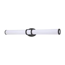 Kendall 36" LED Vanity Light Black Finish Dimmable Acrylic Shade Modern Design 5 Year Warranty