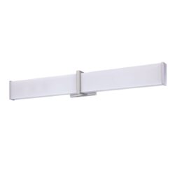 Kendall Lighting 36" LED Chrome Vanity Light with Acrylic Shade Dimmable Integrated LED Design