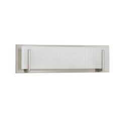 Kendall Lighting Aurora 4-Light Satin Nickel Vanity Light with Linen Glass for Modern Bathrooms