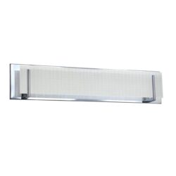 Kendall Aurora 5-Light Chrome Vanity Light with Linen Glass Perfect for Modern Bathrooms