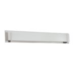 Kendall Lighting Aurora 7-Light Satin Nickel Vanity Light with Linen Glass for Elegant Bathrooms