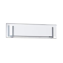 Kendall Lighting Aurora 4-Light Chrome Vanity Light with White Glass for Elegant Bathrooms
