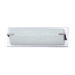 Kendall Paramount 3-Light Chrome Vanity Light with Curved Linen Glass for Stylish Bathroom Lighting