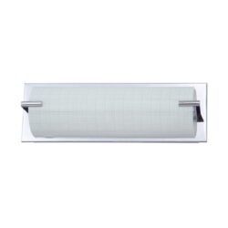 Kendall Paramount 3-Light Chrome Vanity Light with Curved Linen Glass for Stylish Bathroom Lighting