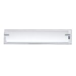 Kendall Paramount 4-Light Chrome Vanity Light with White Glass for Modern Bathrooms