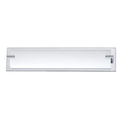 Kendall Paramount 4-Light Chrome Vanity Light with White Glass for Modern Bathrooms
