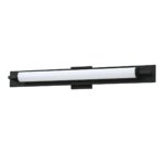 Kendall Lighting ENDURA 31" LED Vanity Light Black Finish Opal White Glass Dimmable Fixture