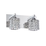 Kendall Lighting SHIMERA Chrome 2-Light Vanity Light with Optic Crystal Jewel Shades