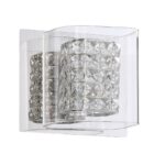 Kendall Lighting Chrome Vanity Light with Optic Crystals for Stylish Bathroom Illumination