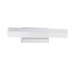 Kendall STRATE 18" LED Chrome Vanity Light with White Acrylic Shade - 5 Year Warranty