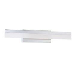 Kendall Lighting STRATE 24" LED Chrome Vanity Light with White Acrylic Shade and 5-Year Warranty
