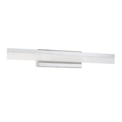 Kendall Lighting STRATE 30 Inch LED Chrome Vanity Light for Modern Bathrooms and Stylish Interiors