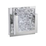 Kendall Lighting ICE-LAVA Chrome LED Vanity Light with Ice-Lava Glass for Modern Bathrooms