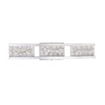Kendall Lighting Callavio 3-Light LED Chrome Vanity Light with Frosted Ice Glass chic elegance