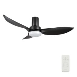 Bude 45" Ceiling Fan with Remote, Light Kit Included.