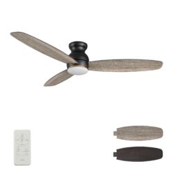 Honiton 60" Ceiling Fan with Remote, Light Kit Included.