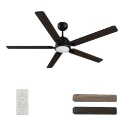Kannan 60" Ceiling Fan with Remote, Light Kit Included.