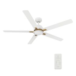 Kannan 60" Ceiling Fan with Remote, Light Kit Included.
