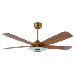Journey 52-inch Indoor/Outdoor Smart Ceiling Fan, Dimmable LED Light Kit & Remote Control, Works with Google Assistant, Amazon Alexa, and Siri Shortcuts.
