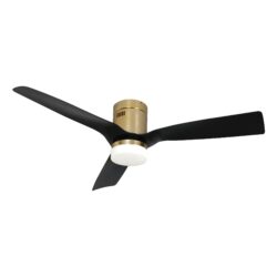 Spezia 52-inch Indoor/Damp Rated Outdoor Smart Ceiling Fan, Dimmable LED Light Kit & Remote Control, Works with Google Assistant, Amazon Alexa, and Siri Shortcuts.